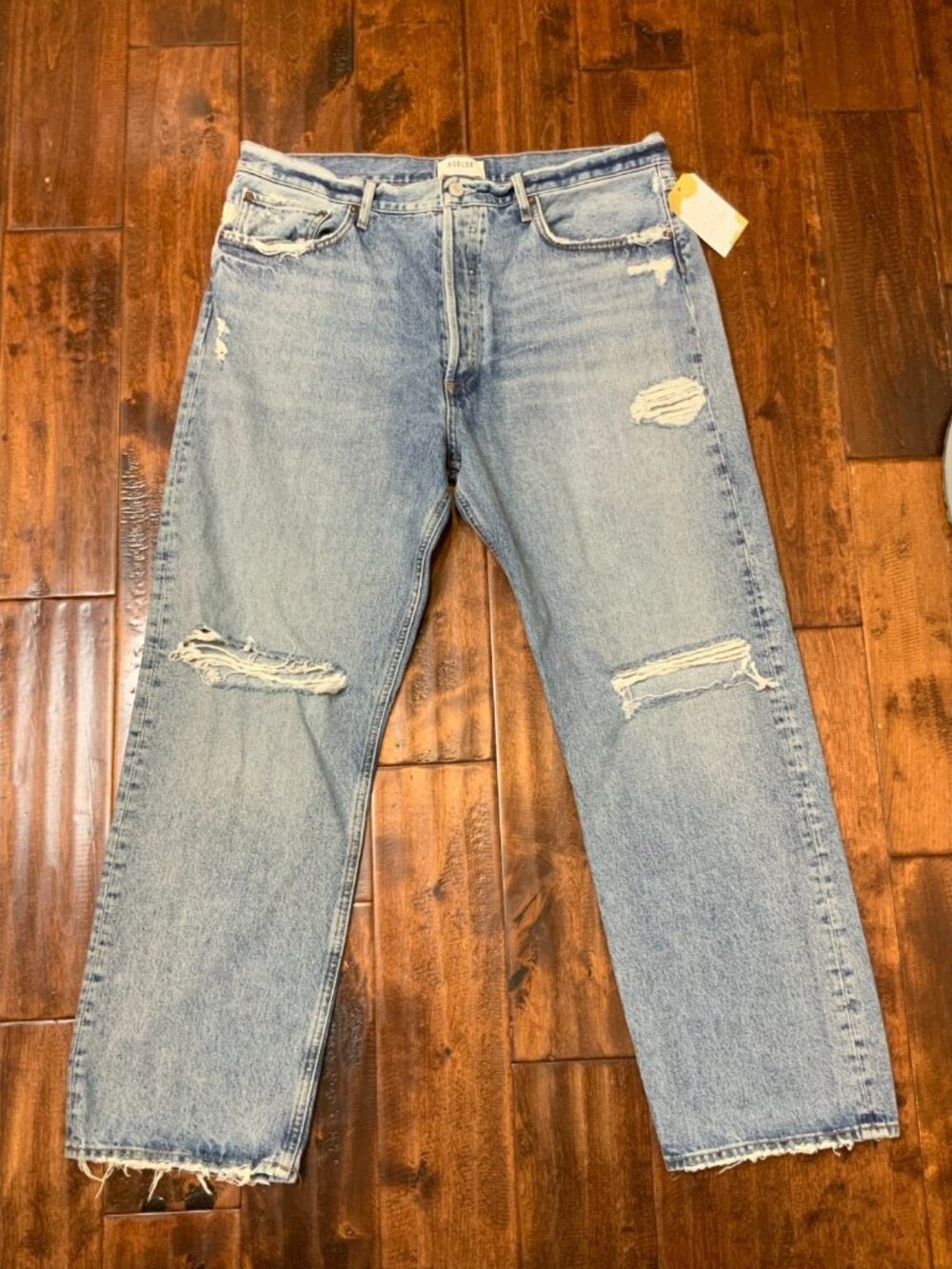 Agolde Women's Straight Leg Jeans - Distressed Blue